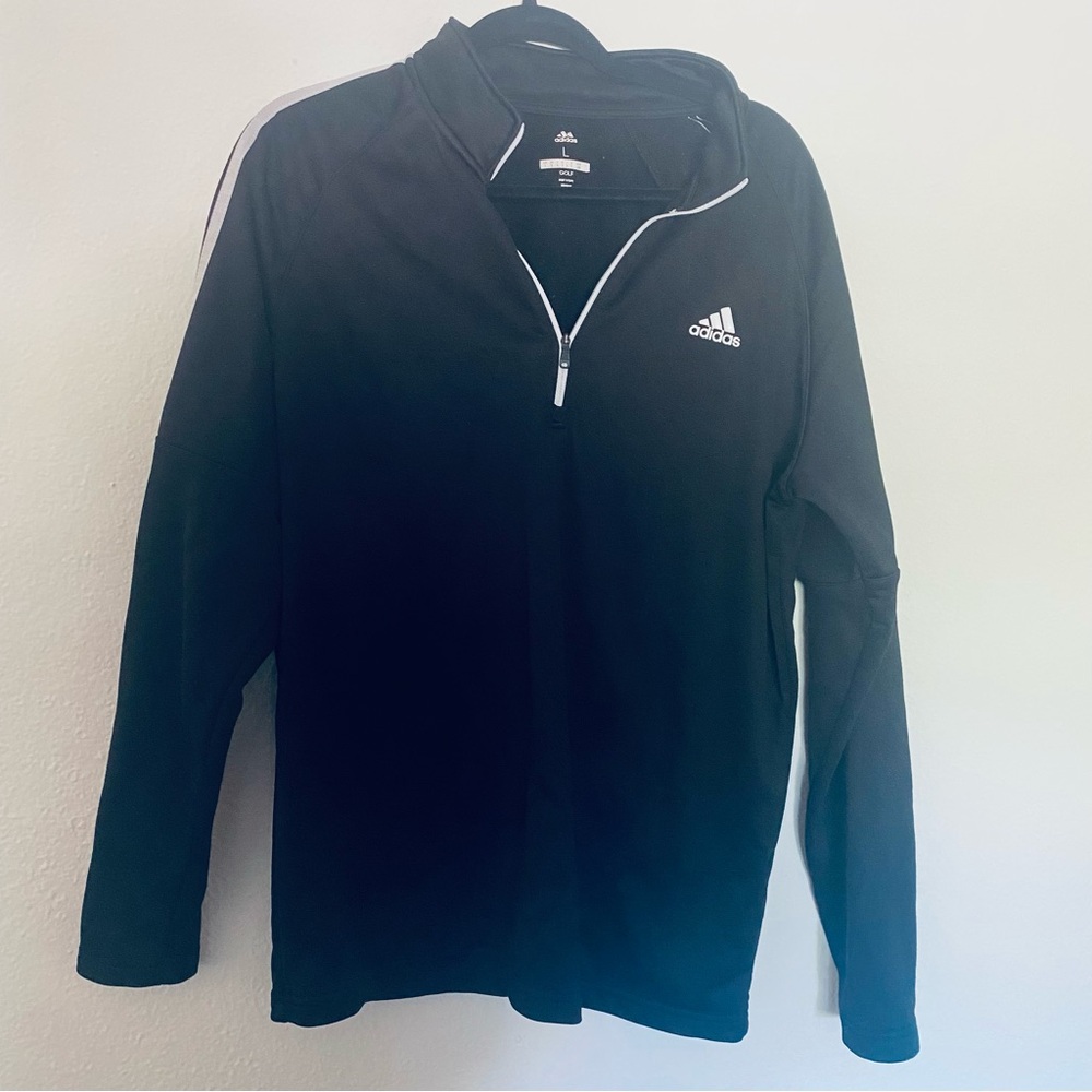 Men’s Half Zip Up Adidas Sweater Large